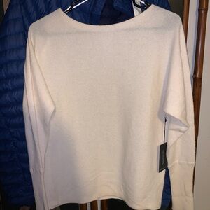 Halston Cream Sweater 100% Cashmere